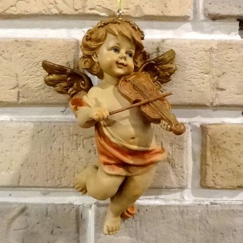 樂器天使–小提琴(義大利.樂器.提琴.邱比特.天使.吊飾.與IKIA風格相似)-