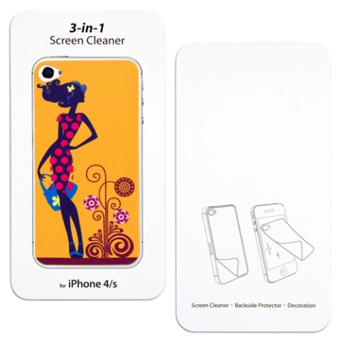 iPhone 4/4s 專用全彩昇華螢幕清潔貼 + 公版背卡-