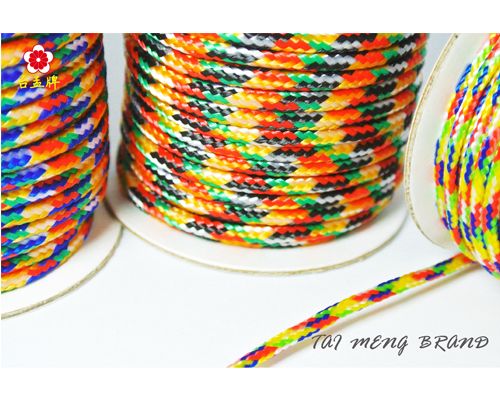 台孟牌 PP材質 五色線 五種款式 半公斤包裝 (編織、手環、串珠、中國結、項鍊、DIY、七色、彩色、繩子、宗教、材料)-