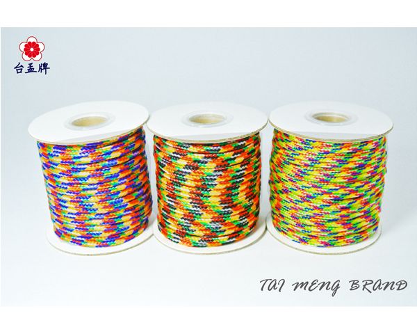 台孟牌 PP 材質 五色線 (編織、手環、串珠、中國結、項鍊、DIY、七色、彩色、繩子、宗教、材料、線、手工藝、包裝)-
