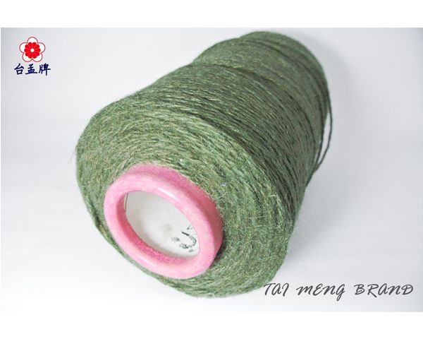 台孟牌 染色 麻繩 2.5mm 灰綠色 一公斤包裝 (彩色麻線、黃麻、毛線、麻紗、編織、手工藝、園藝材料、天然植物)-